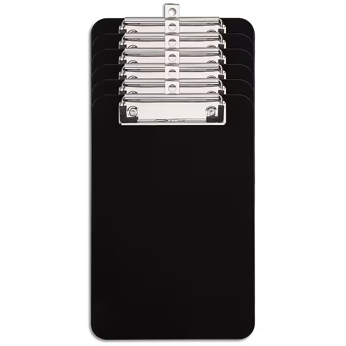 Staples® Plastic Clipboard, Letter Size, Black, 6/Pack (ST23143/23143)