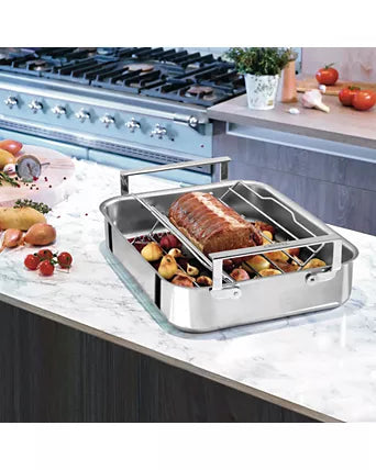 Cristel Tri-Ply Stainless Steel Roaster