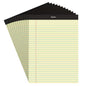 Staples Notepads, 8.5" x 11", Wide Ruled, Canary, 50 Sheets/Pad, Dozen (ST57300)