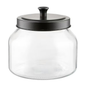 1.6 qt. Glass Canister Black Matte Lid
